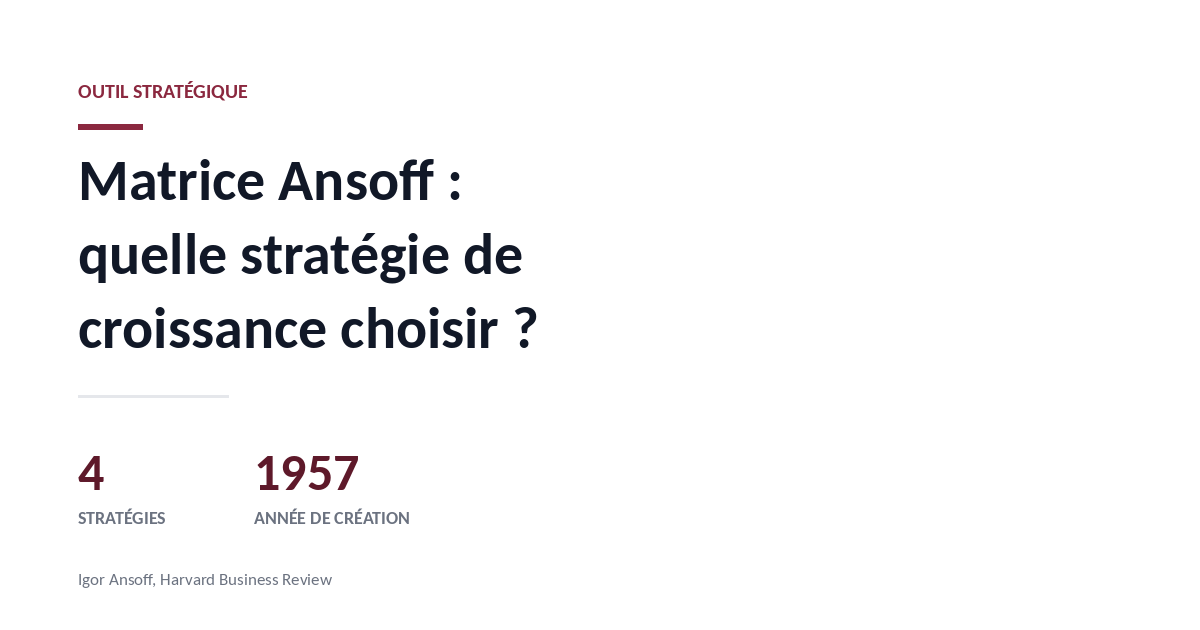 Matrice Ansoff : quelle stratégie de croissance choisir ?